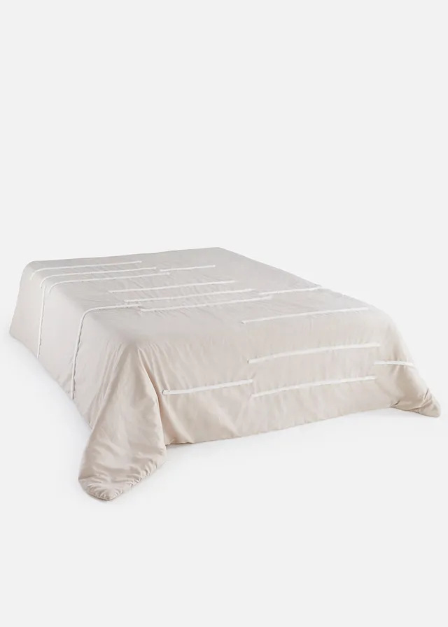 Sprei met applicatie, Kleur: crème