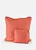 Lot de 2 housses de coussin avec surpiqûres, Couleur: corail