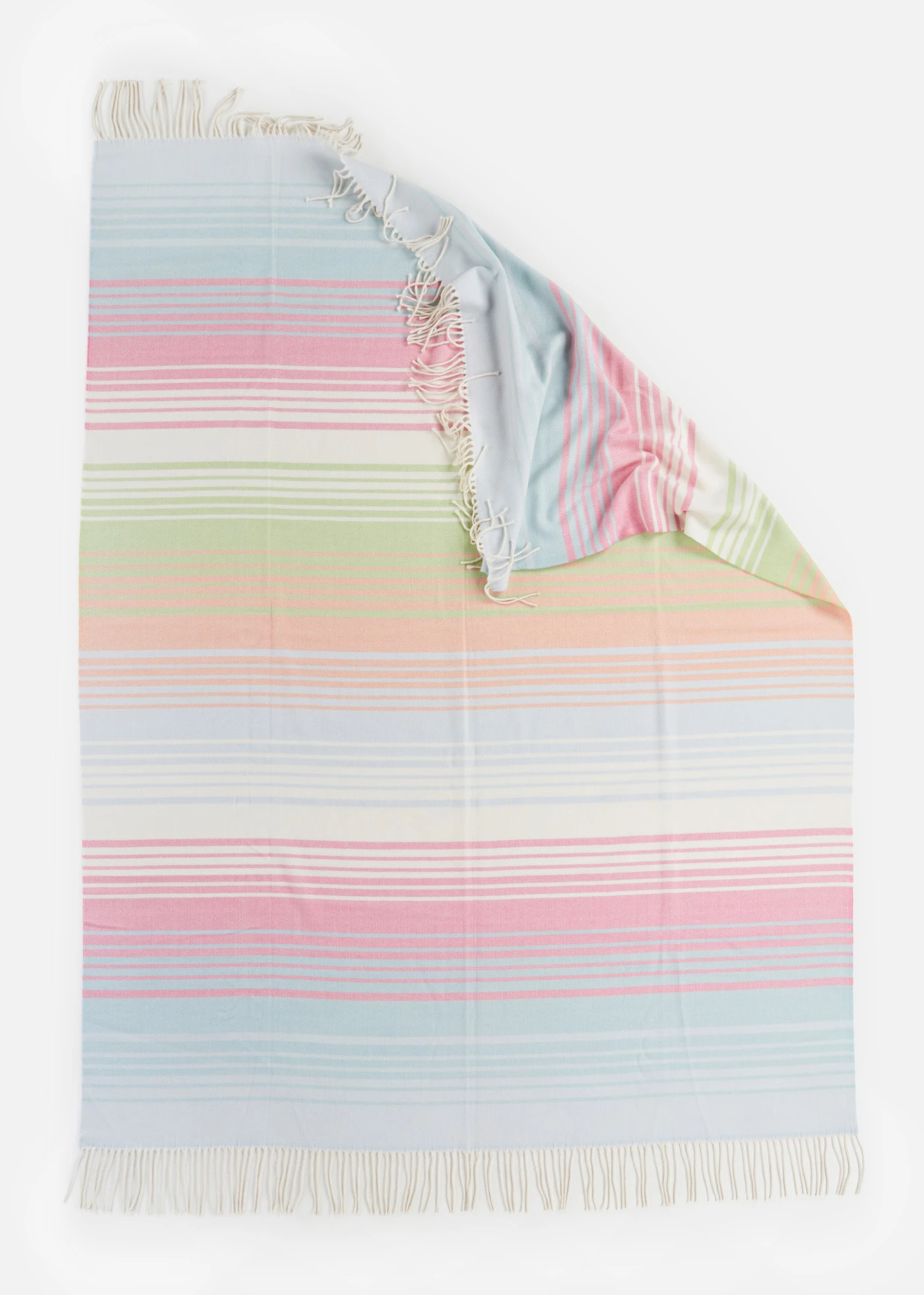 Plaid rayé • rose-bleu clair • Boutique bonprix