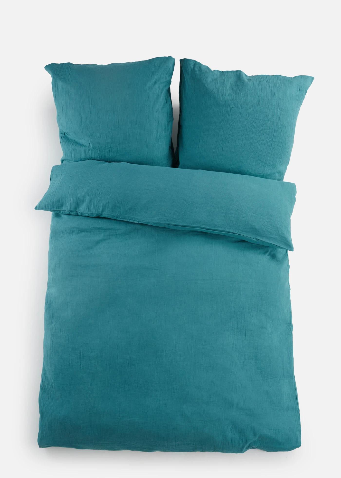 Mousseline dekbedovertrek • petrol • bonprix online shop