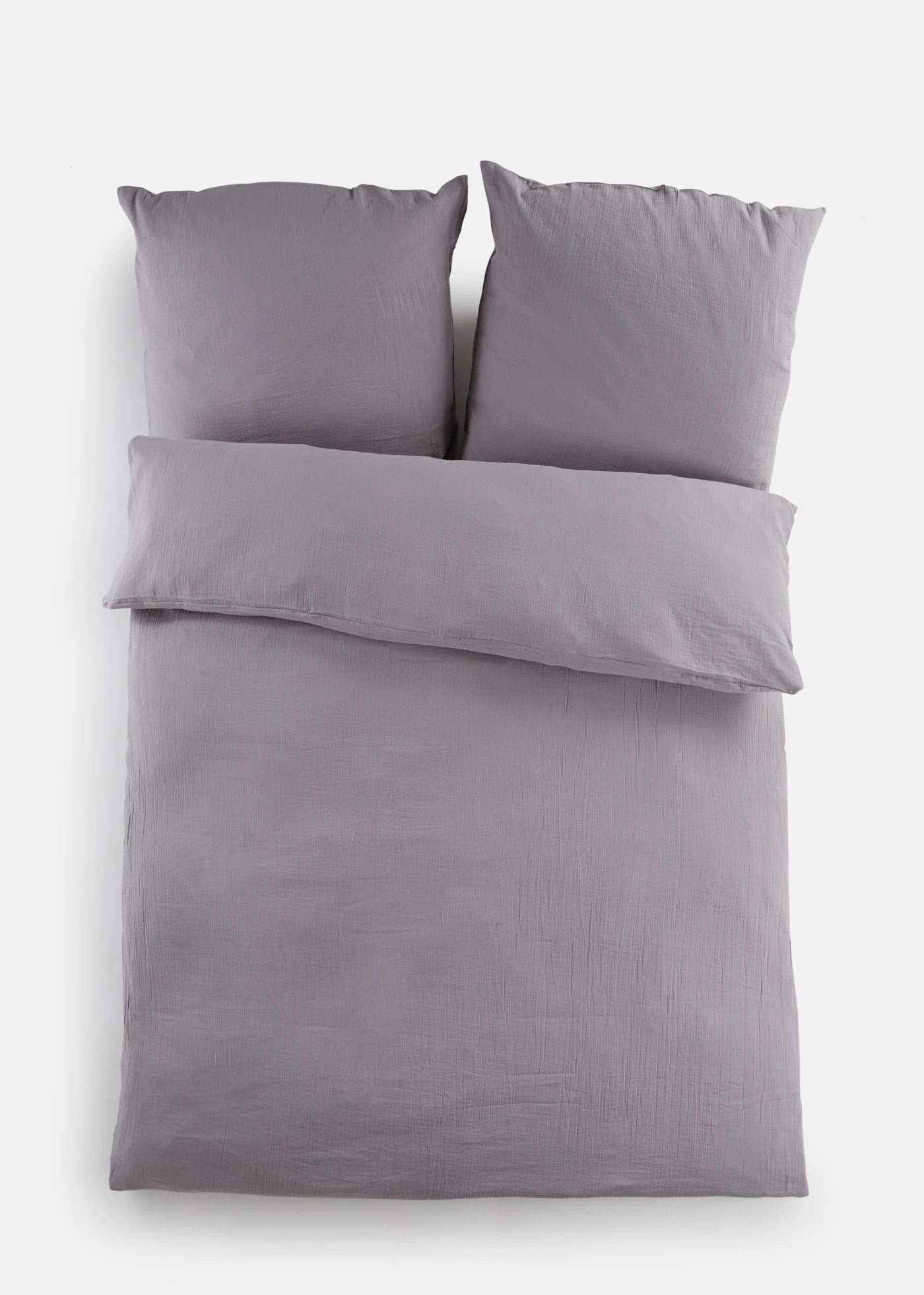 Parure de lit en gaze de coton • gris • Boutique bonprix