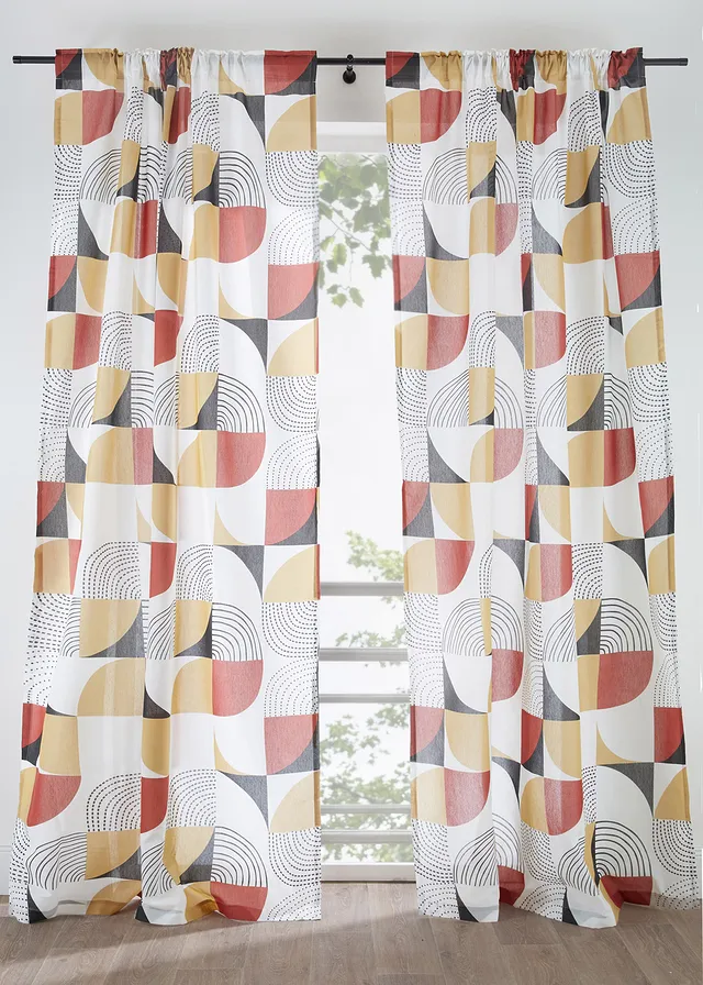 Gordijn van gerecycled polyester (1 stuk) • marsala-zandsteen-donkergrijs • bonprix online shop