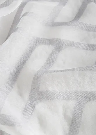 Voilage en tissu dévoré (1 pce), Couleur: gris