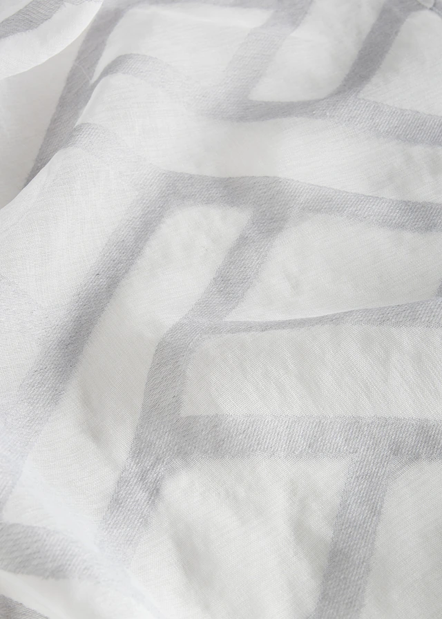 Voilage en tissu dévoré (1 pce), Couleur: gris