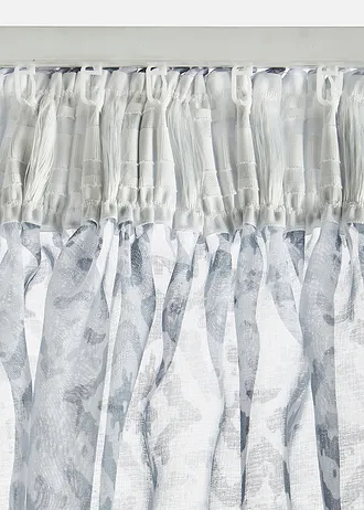 Voilage à imprimé (1 pce) • gris/blanc • Boutique bonprix