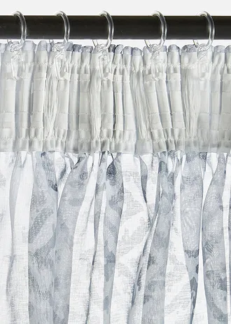 Voilage à imprimé (1 pce) • gris/blanc • Boutique bonprix