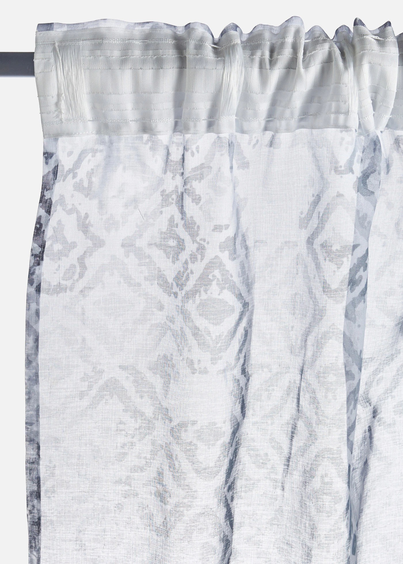 Gordijn met print (1 stuk) • grijs/wit • bonprix online shop