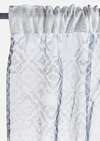 Függöny mintával(1 db) • szürke-fehér • bonprix áruház