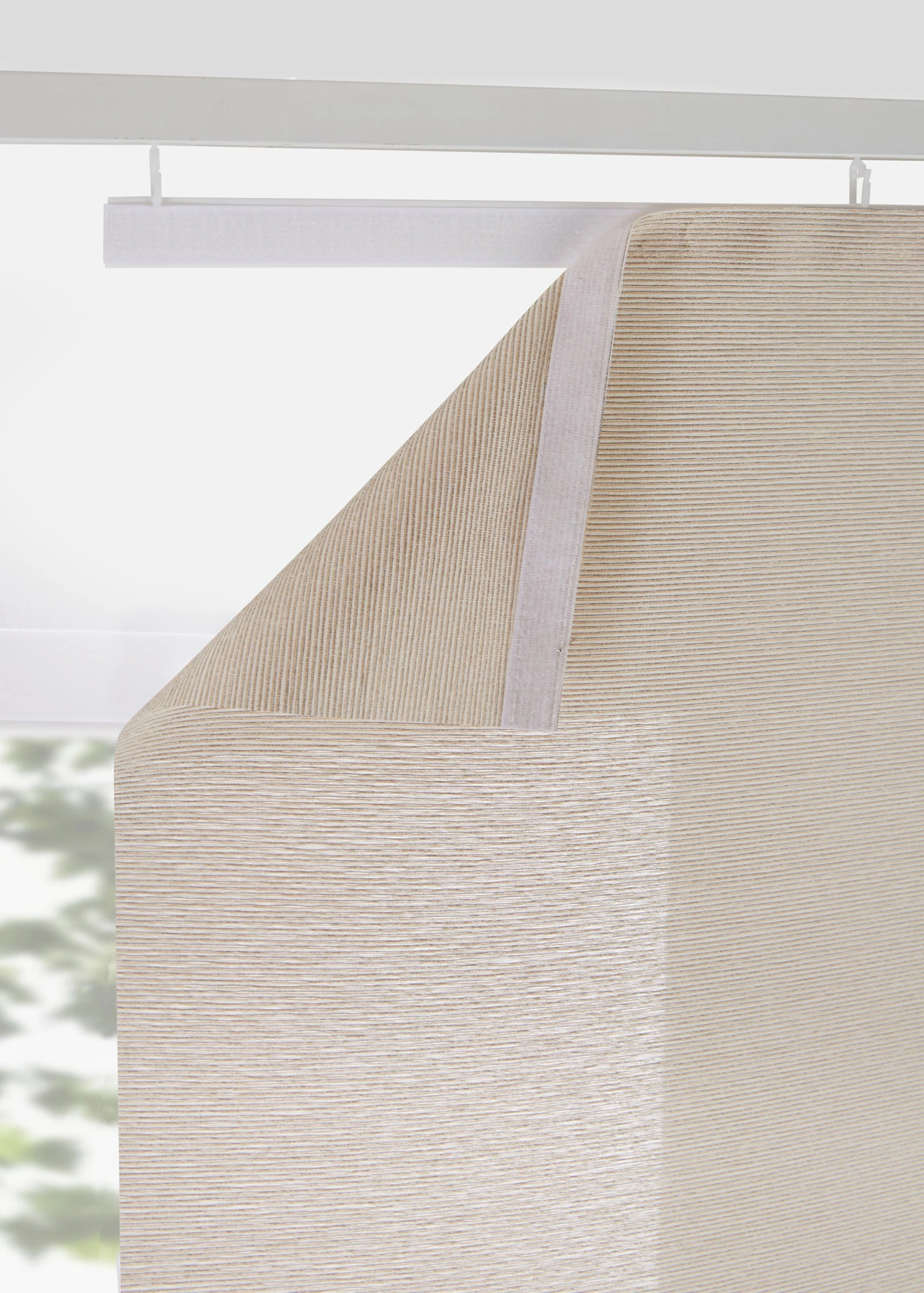 Transparant paneelgordijn met structuur (1 stuk) • crème • bonprix online shop