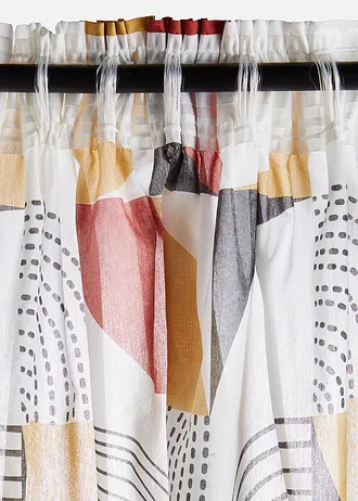 Gordijn van gerecycled polyester (1 stuk), Kleur: marsala-zandsteen-donkergrijs