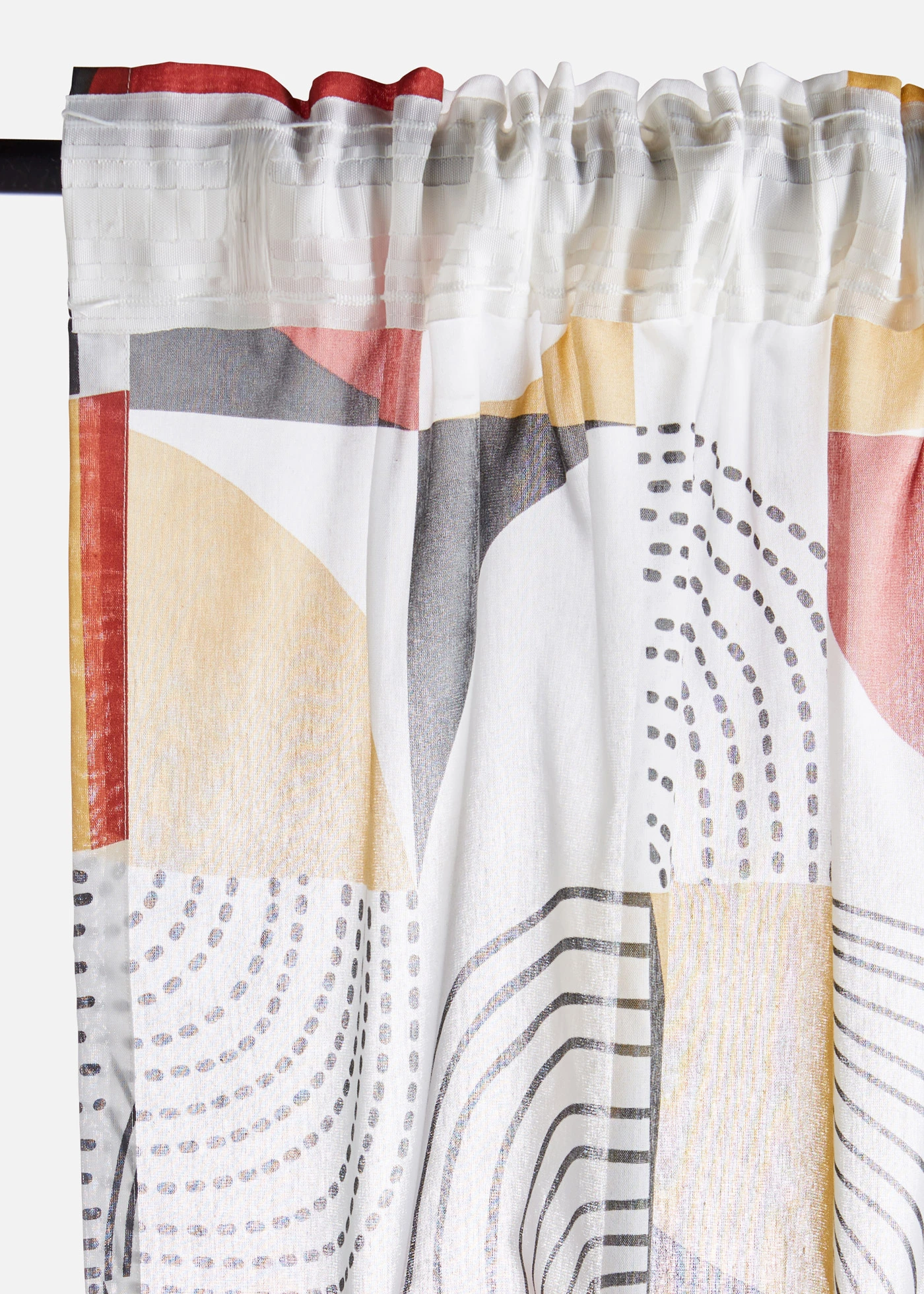 Firana z poliestru z recyklingu (1 szt.) • brązowy marsala-piaskowy kamienisty-ciemnoszary • sklep bonprix