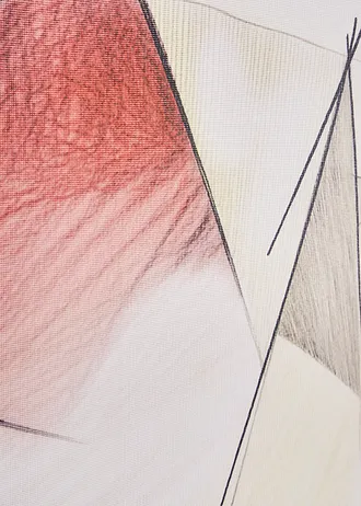 Ondoorzichtig paneelgordijn met retro print (1 stuk), Kleur: crème/mango/marsala/donkergrijs