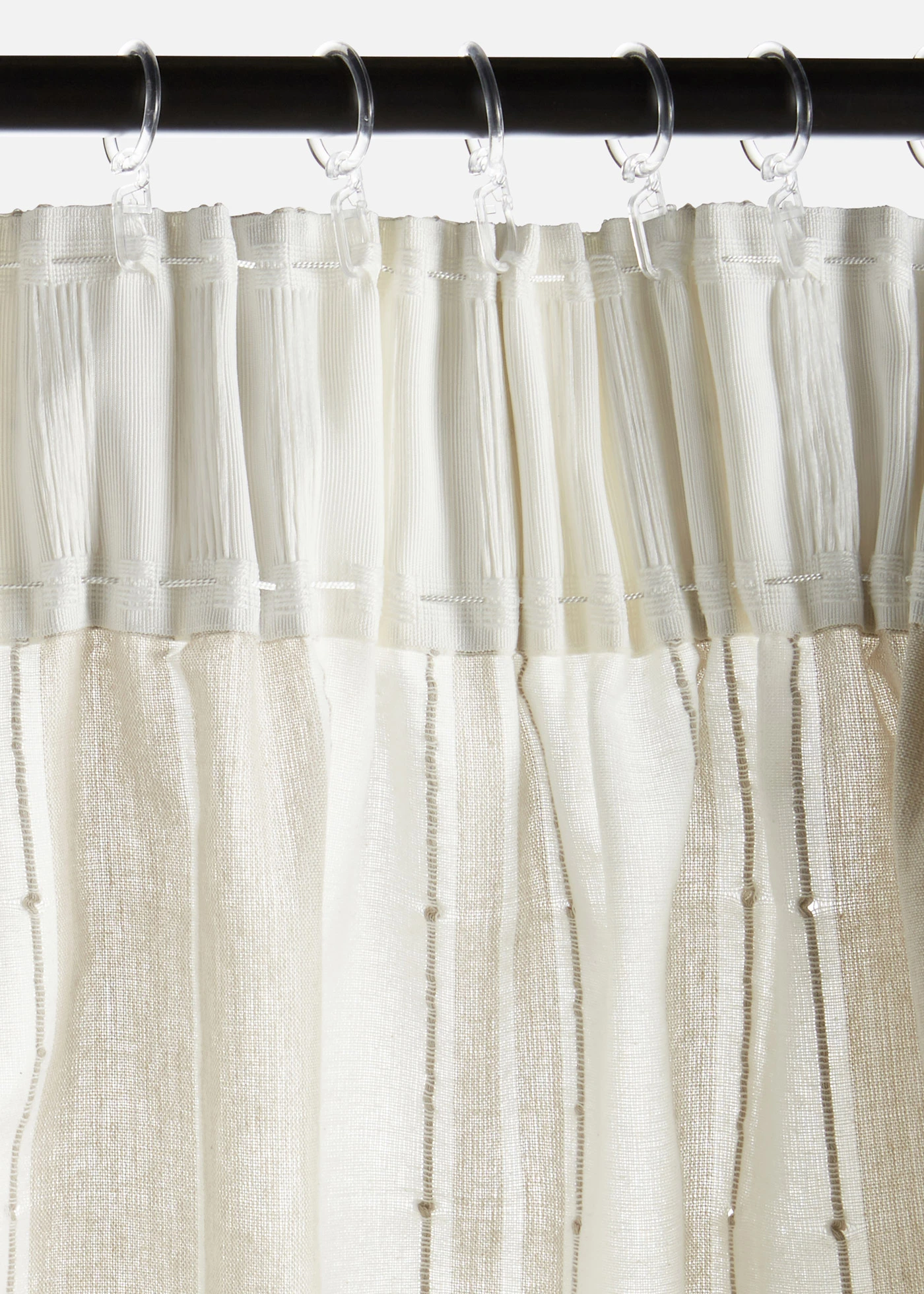Gordijn van biologisch katoen met strepen (1 stuk) • crème-lichtgrijs • bonprix online shop