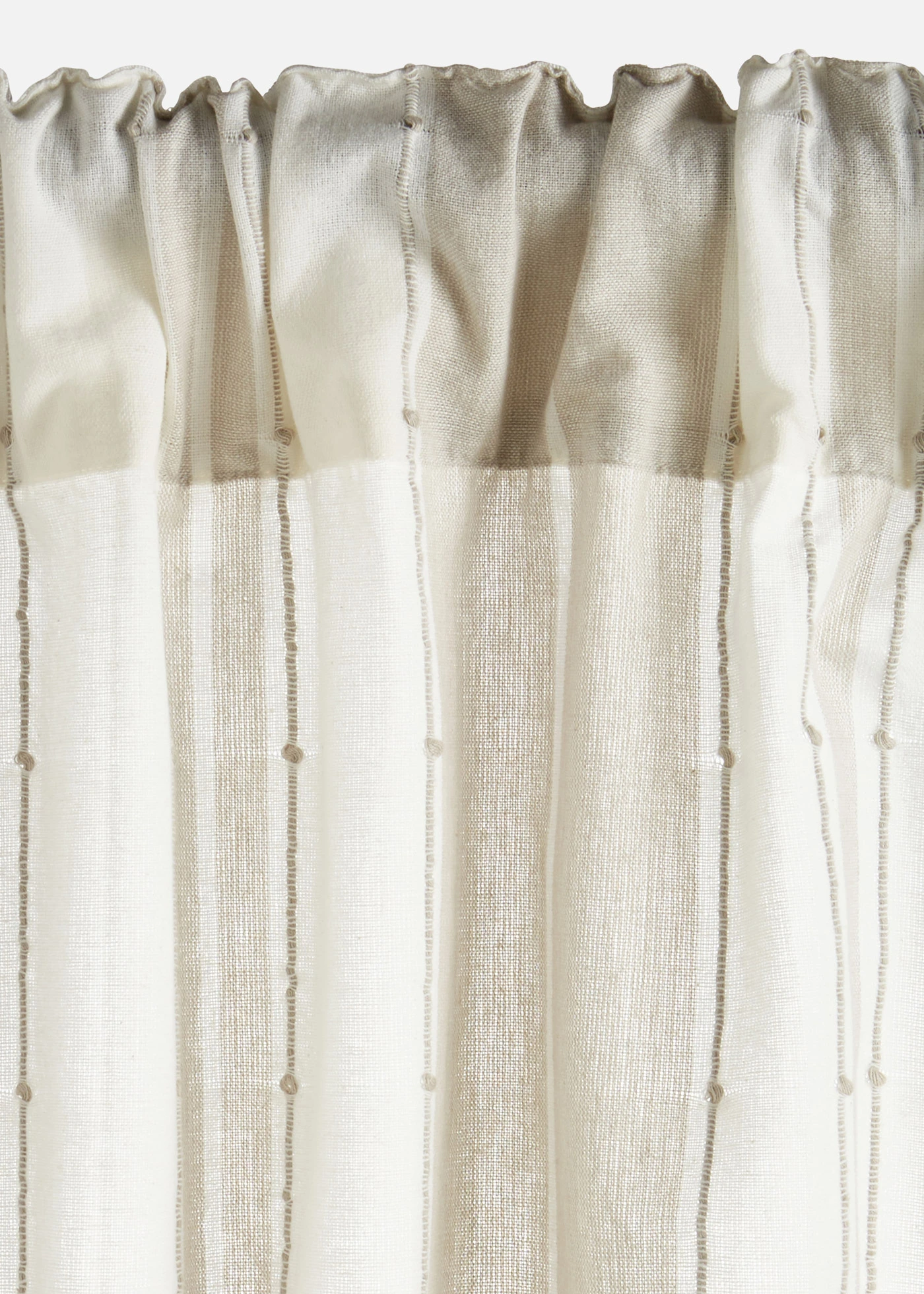 Draperie cu dungi din bumbac organic (1 buc.) • crem-gri deschis • magazin bonprix