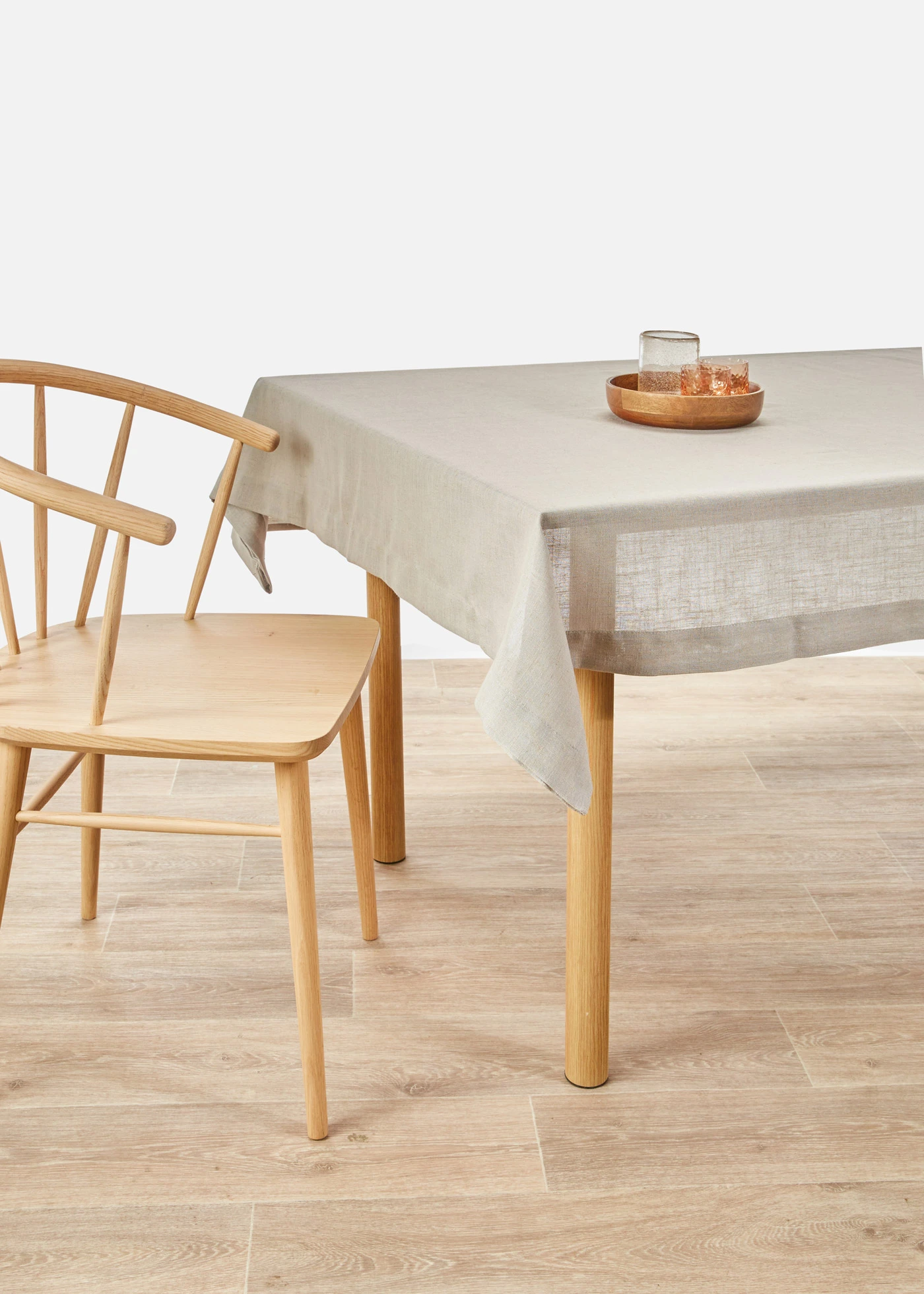 Tafelkleed met linnen • taupe • bonprix online shop