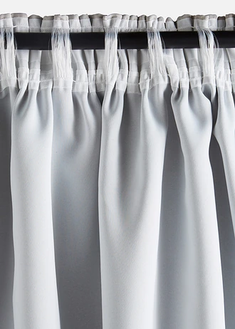 Draperie de întunecare cu degrade cromatic (1 buc.), culoare: gri-gri-antracit