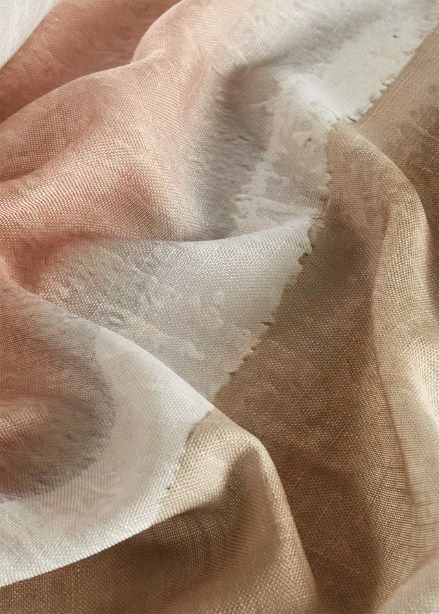 Rideau texturé (1 pce), Couleur: crème-gris