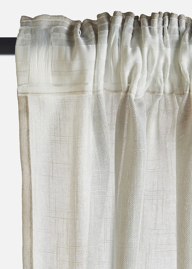 Rideau texturé (1 pce) • crème/gris • product-page.page-title-suffix