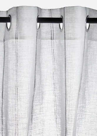 Voilage rayé (1 pce) • blanc-gris • Boutique bonprix