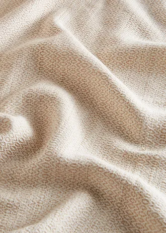 Gordijn van biologisch katoen met structuur (1 stuk), Kleur: crème