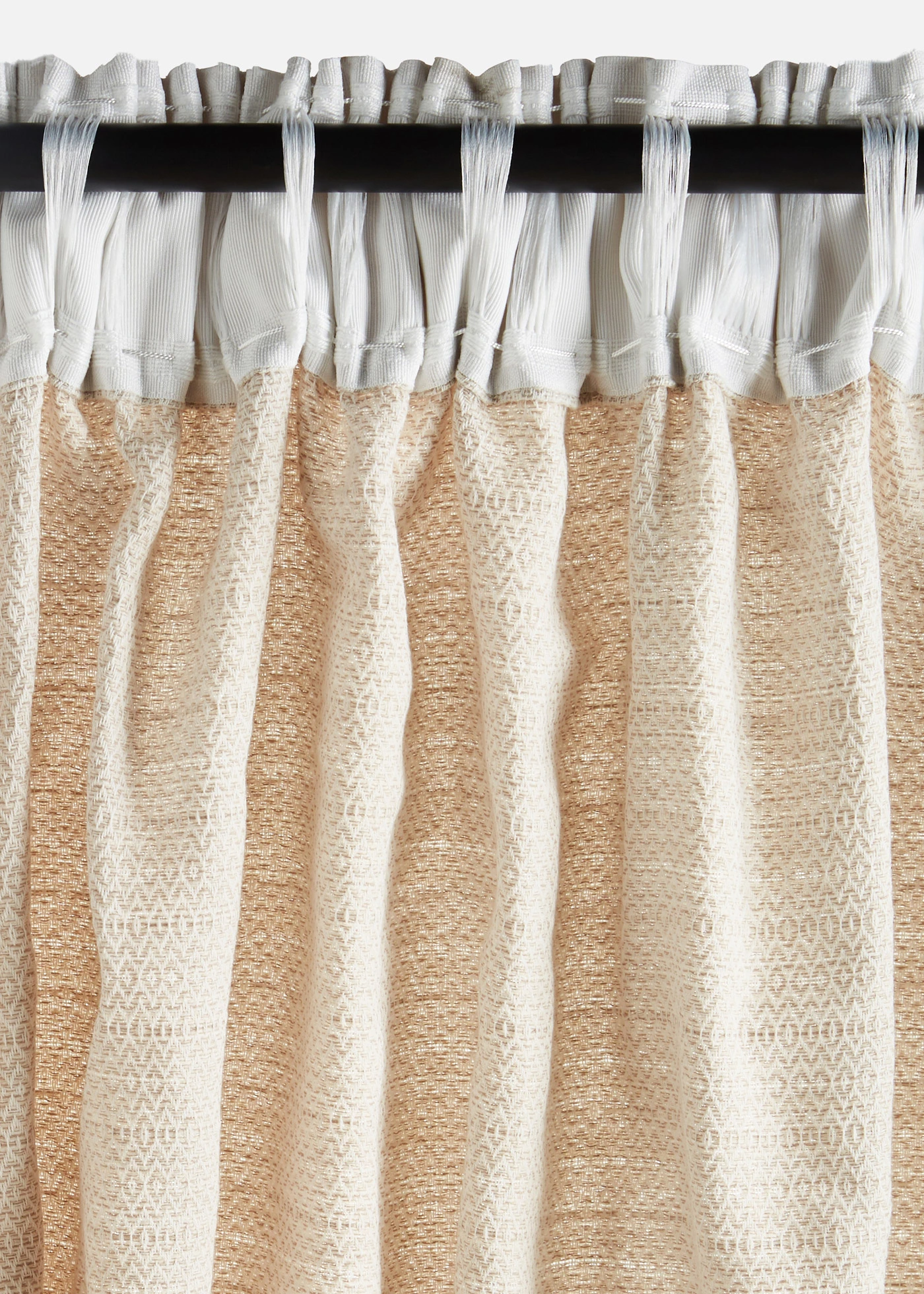 Draperie din bumbac organic, cu textură (1 buc.) • crem • magazin bonprix