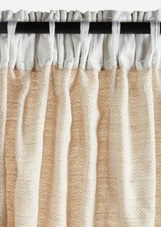 Rideau en coton texturé (1 pce), Couleur: crème