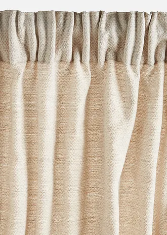 Rideau en coton texturé (1 pce) • crème • Boutique bonprix