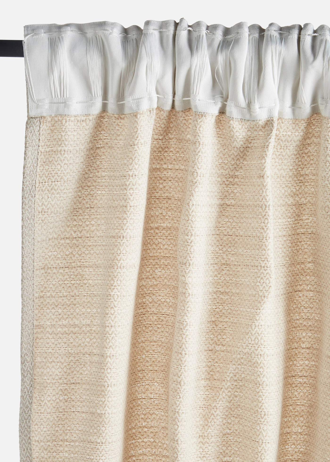 Rideau en coton texturé (1 pce) • crème • Boutique bonprix