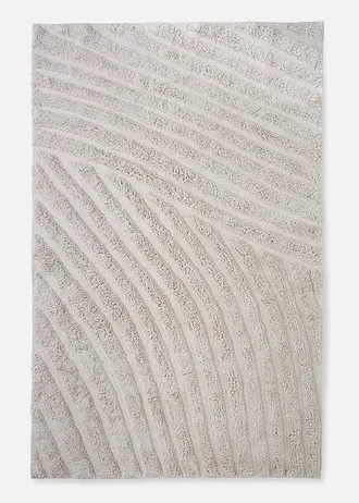 Badmat met grafisch design, Kleur: beige grafische print