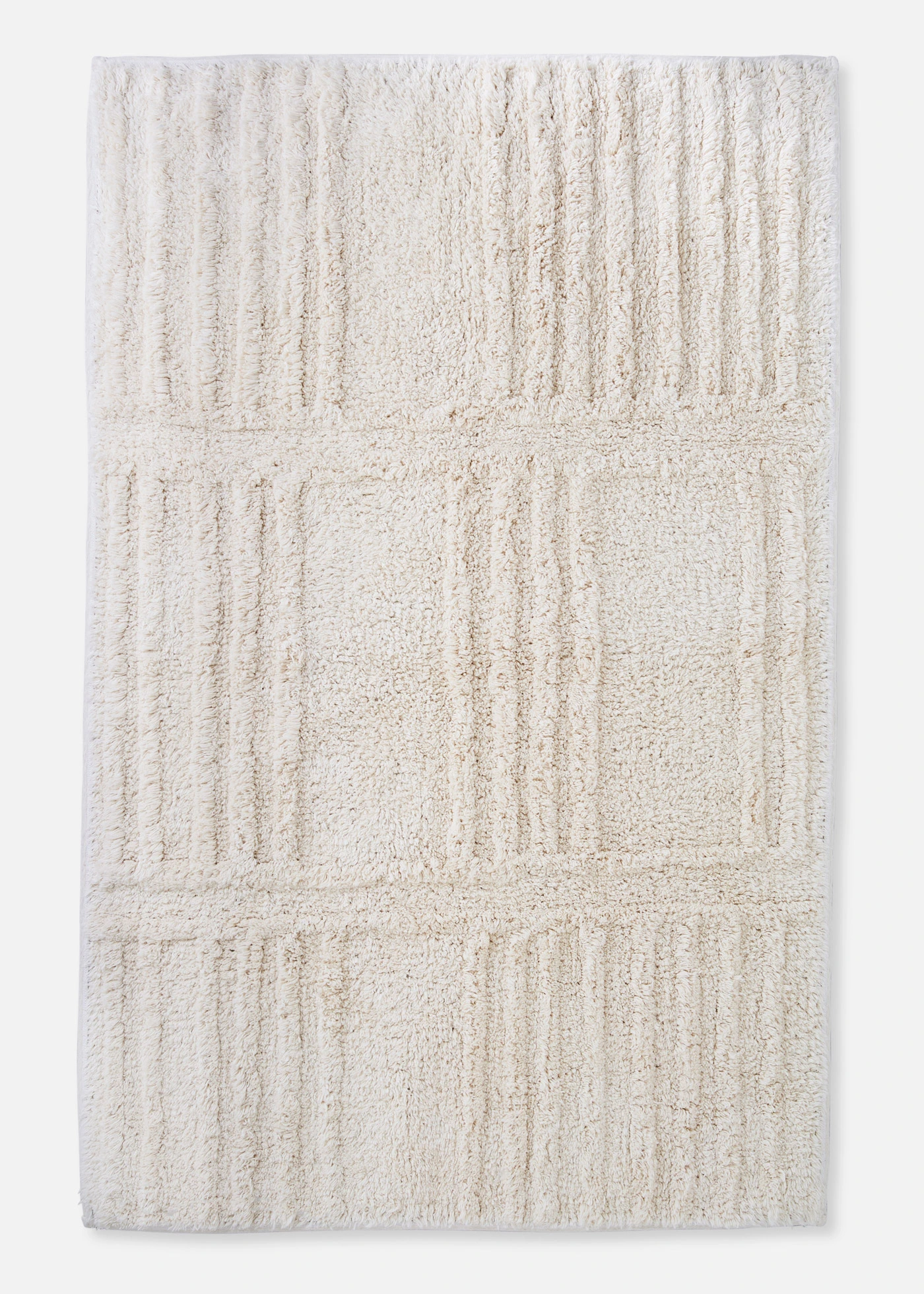 Dywanik łazienkowy • kremowy w paski • sklep bonprix