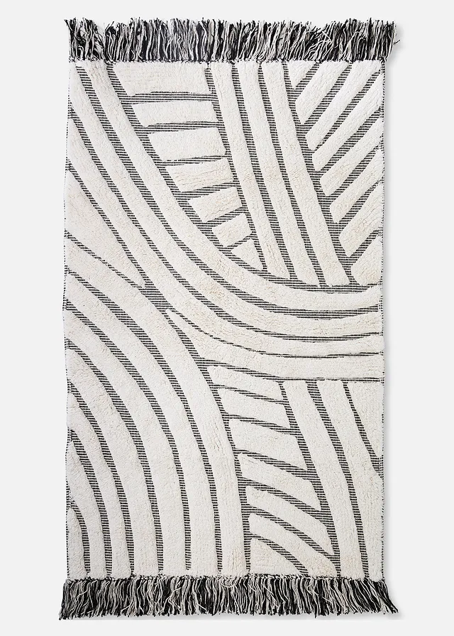 Tapis de bain à motif graphique