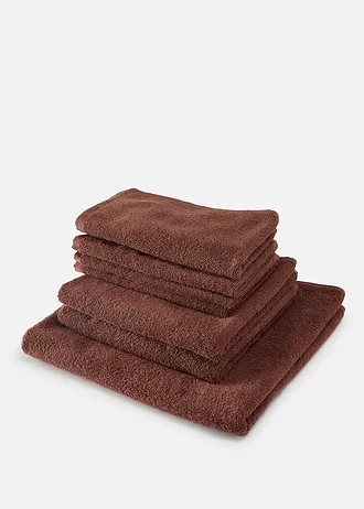 Serviette de toilette motif phare • marron • Boutique bonprix