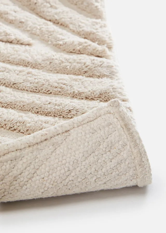 Tapis de bain à motif graphique, Couleur: beige graphique