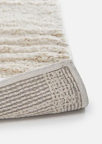 Tapis de bain, Couleur: écru rayé
