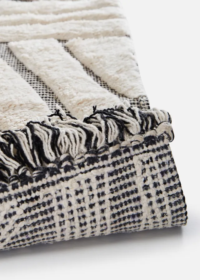 Tapis de bain à motif graphique, Couleur: écru graphique