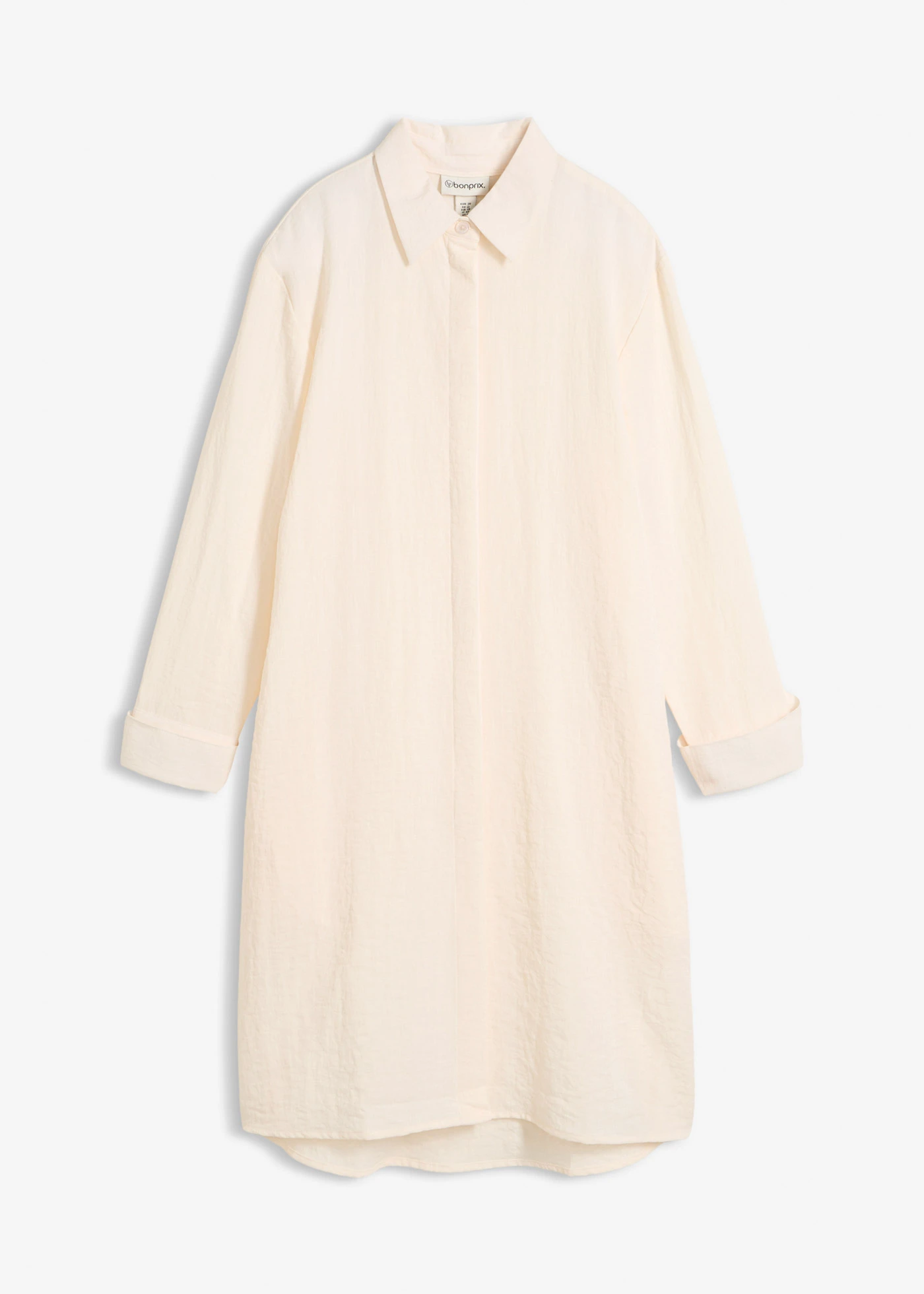 Lange blouse in een zachte viscosemix • wolwit • bonprix online shop