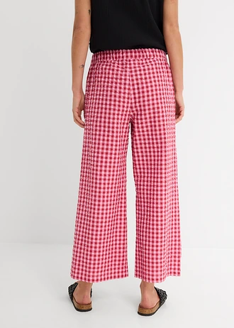 Culotte van puur katoen, Kleur: roze-kersenrood geruit