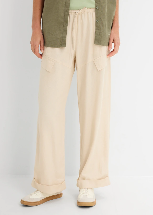 Cropped utility broek • kiezelbeige • product-page.page-title-suffix