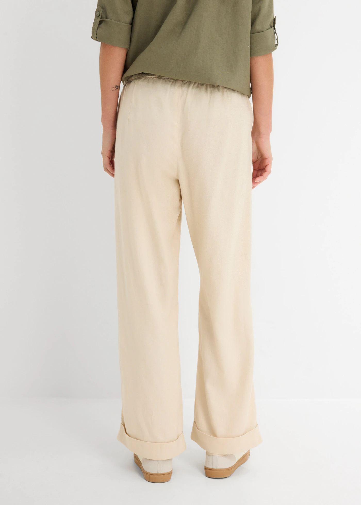 Pantalon style utility raccourci • beige galet • Boutique bonprix