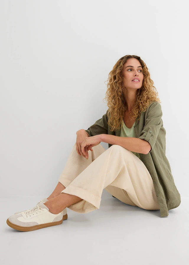 Cropped utility broek • kiezelbeige • product-page.page-title-suffix
