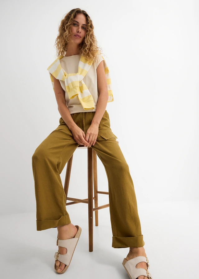 Cropped utility broek • natuurgroen • product-page.page-title-suffix