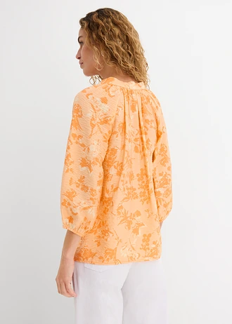 Tuniekblouse van een viscosemix • papaya-nectarine-crème-apricot gedessineerd • bonprix online shop