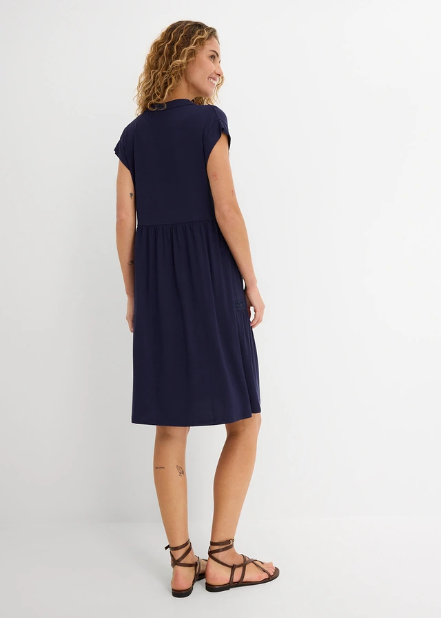 Robe-tunique douce en viscose extensible • bleu foncé • product-page.page-title-suffix