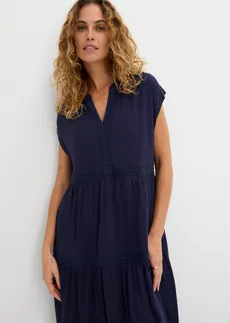 Tuniekjurk van een soepele viscosemix • donkerblauw • bonprix online shop