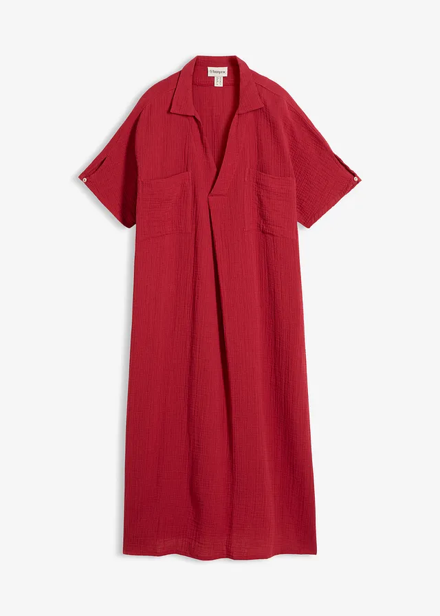 Kaftan jurk van zachte mousseline