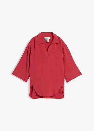 Tuniek van zachte viscose-mix, Kleur: kersenrood