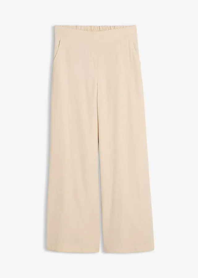Pantaloni palazzo din material cu viscoză