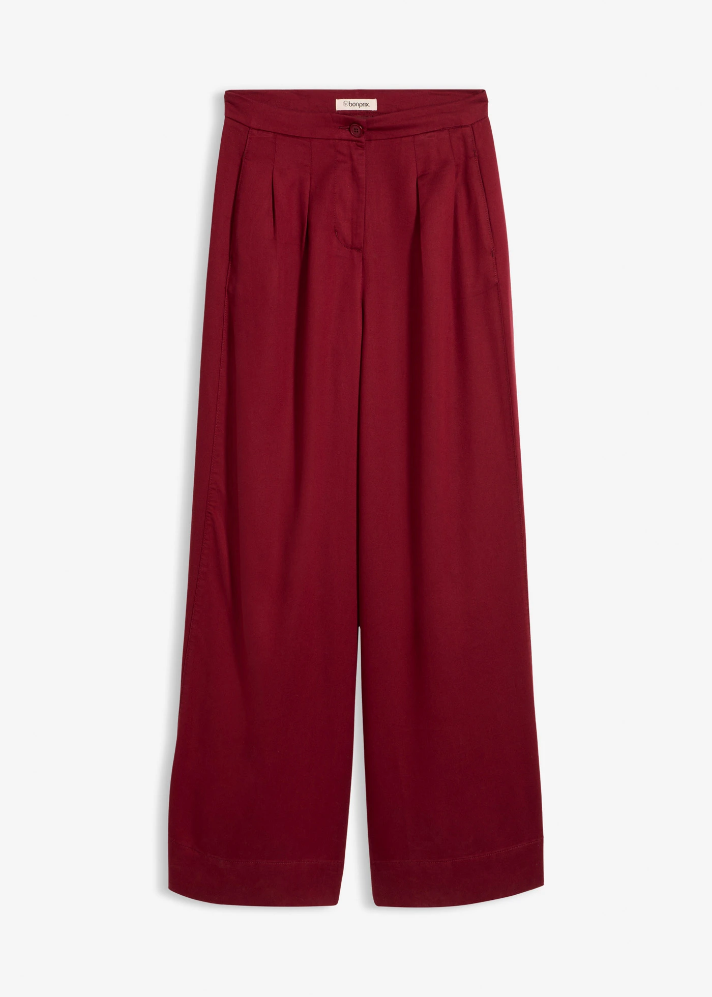 Pantalon à pinces en lyocell fluide • rouge rubis • Boutique bonprix