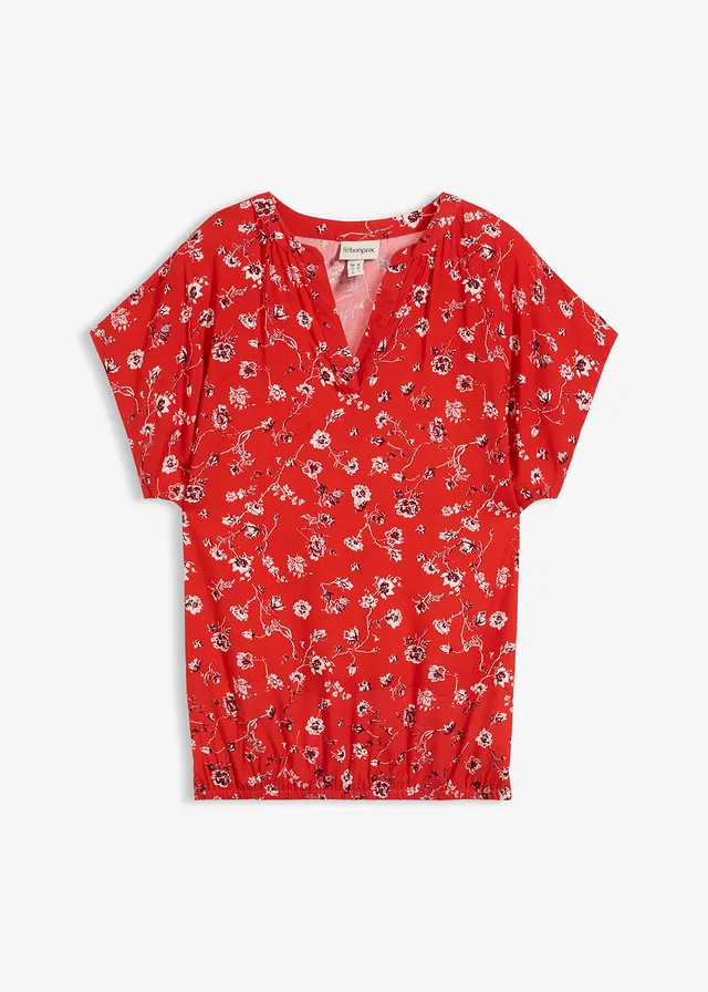 Blouse en viscose fluide • fraise floral • Boutique bonprix