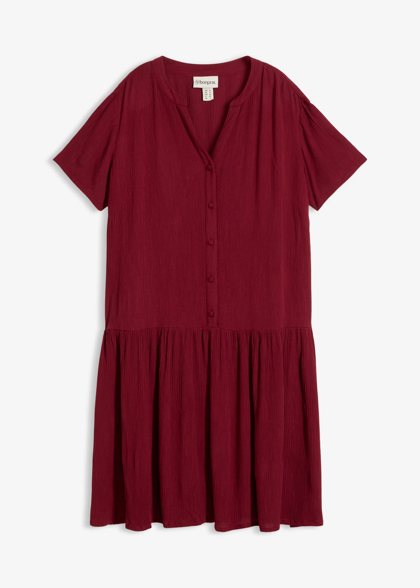 Robe-tunique en viscose fluide • rouge rubis • Boutique bonprix